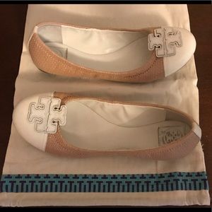 Tory Burch flats - Burlap/leather - Size for 10